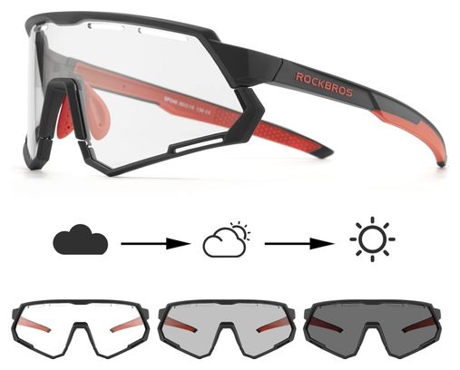 Lunettes Rockbros avec Verres Interchangeables rouge et noire