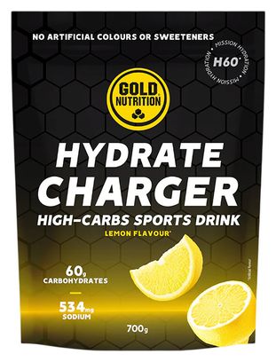 GoldNutrition Hydrate Charger H60 Lemon Energy Drink, 700 g