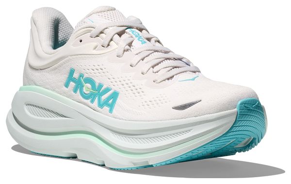 Hoka Bondi 9 Women's Running Shoes White/Blue
