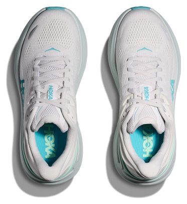 Hoka Bondi 9 Women's Running Shoes White/Blue