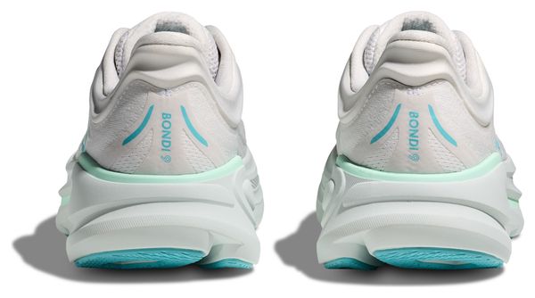 Hoka Bondi 9 Women's Running Shoes White/Blue