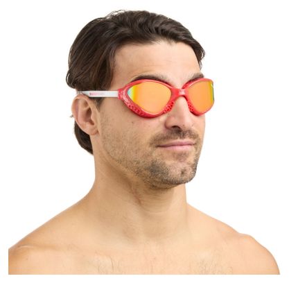 BuddySwim OzeanX Occhiali da nuoto rosso-bianco-arancio a specchio
