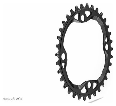 Plateau Narrow Wide AbsoluteBlack Mono 104 BCD Oval Premium Chainring Noir