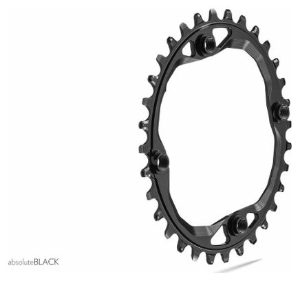 Plateau Narrow Wide AbsoluteBlack Mono 104 BCD Oval Premium Chainring Noir