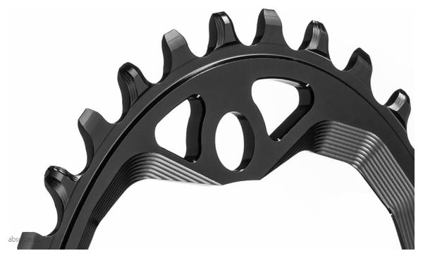 Plateau Narrow Wide AbsoluteBlack Mono 104 BCD Oval Premium Chainring Noir