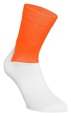 POC Essential Road Socken Orange Weiß