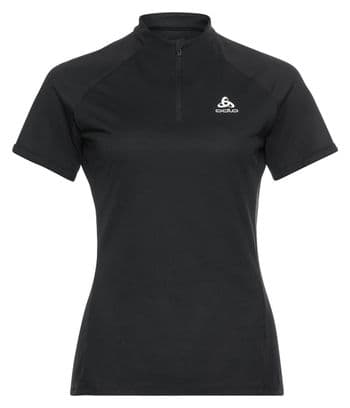 Odlo Essential 1/2 Zip Women's Short Sleeve Jersey Black
