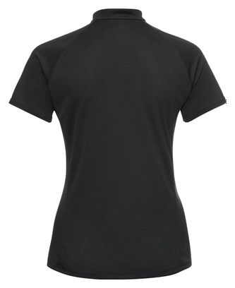Camiseta de manga corta para mujer Odlo Essential 1/2 Zip Negra
