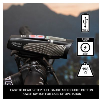 Phare Vélo NiteRider Pro3600 Race - Double Faisceau LED Rechargeable - Occasion