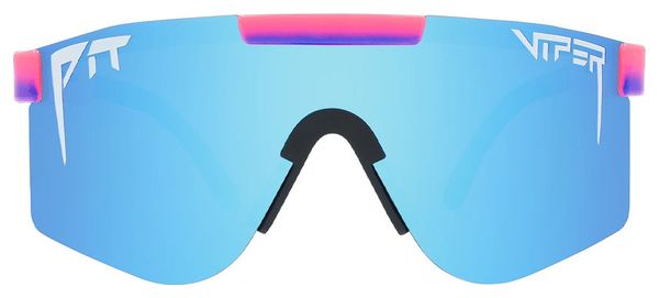 Pair of Pit Viper The Leisurecraft Double Wide Pink/Blue Goggles