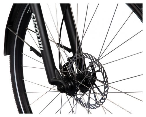 Bicicleta híbrida eléctrica Bicyklet Joseph Shimano Altus 7V 417 Wh 700 mm Negra Gris