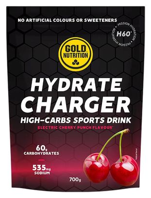 GoldNutrition Hydrate Charger H60 Energy Drink, Cherry, 700 g
