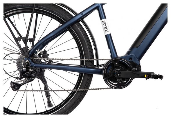 Gereviseerd product - Bicyklet Raymond Shimano Acera 9V 504 Wh 27.5'' Blauw Mat Nacht Elektrische Stadsfiets