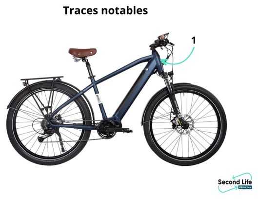 Wiederaufbereitetes Produkt - Elektrisches Citybike Bicyklet Raymond Shimano Acera 9V 504 Wh 27.5'' Blau Matt Night