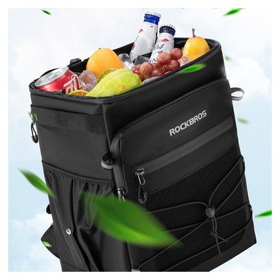Sac à dos avec compartiment isotherme et sac repas ROCKBROS noire