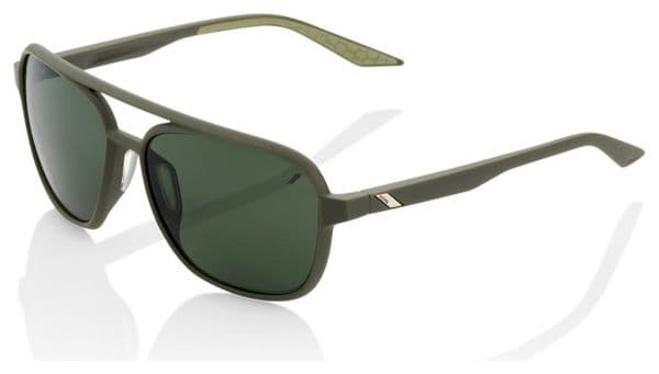 100% Kasia Damen-Sonnenbrille Soft Tact Army Green / Grey Green Lens