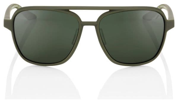 100% Kasia Women's Sunglasses Soft Tact Army Green / Grey Green Lens
