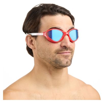 BuddySwim OzeanX Zwembril Rood-Wit/Blauw Spiegel