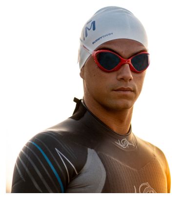 BuddySwim OzeanX Zwembril Rood-Wit/Blauw Spiegel