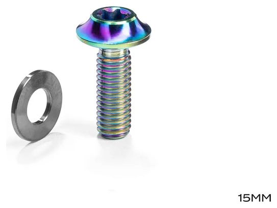 Vis d'étrier de Frein Flat Mount Titane M5 Torx 25 avec Rondelle absoluteBLACK Rainbow