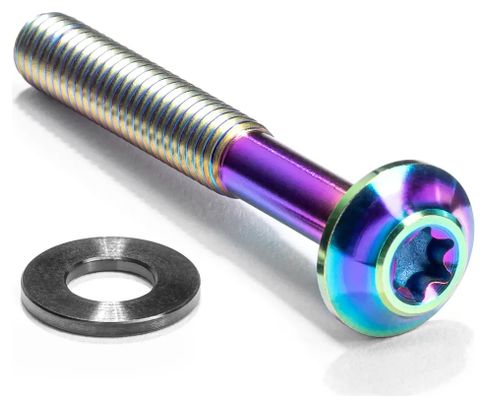 Vis d'étrier de Frein Flat Mount Titane M5 Torx 25 avec Rondelle absoluteBLACK Rainbow
