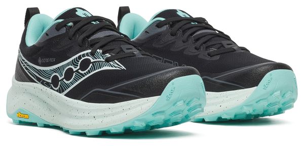 Chaussures Trail Saucony Peregrine 16 GTX Noir/Bleu Femme