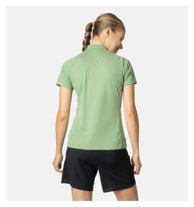 Odlo Essential 1/2 Zip Women's Short Sleeve Jersey Khaki