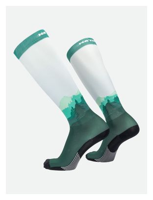 Chaussettes de Compression Nathan Speed Knee High Imprimé Blanc/Vert