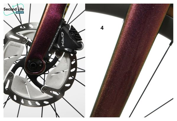 Producto renovado - Bicicleta de gravilla Cervélo Áspero Shimano GRX 815 Di2 11V 700 mm Violeta Puesta de sol 2022