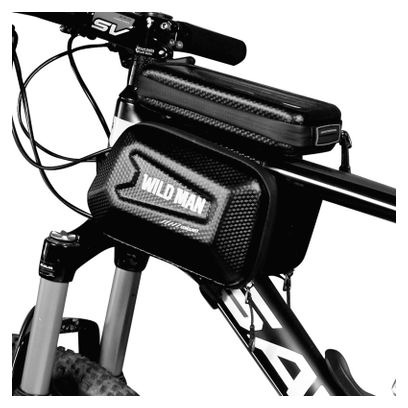 Bike frame bag with phone holder 1.5L black WILD MAN