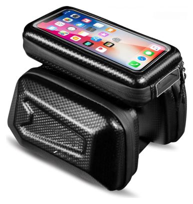 Bike frame bag with phone holder 1.5L black WILD MAN