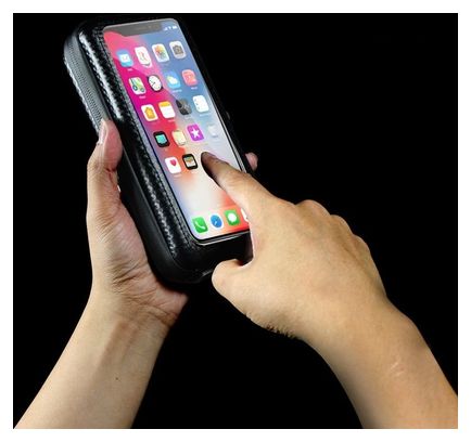Bike frame bag with phone holder 1.5L black WILD MAN