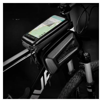 Bike frame bag with phone holder 1.5L black WILD MAN