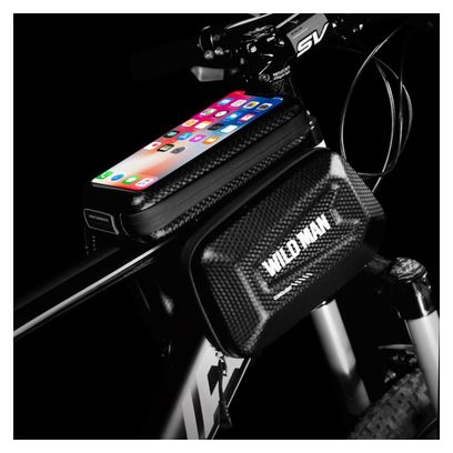 Bike frame bag with phone holder 1.5L black WILD MAN