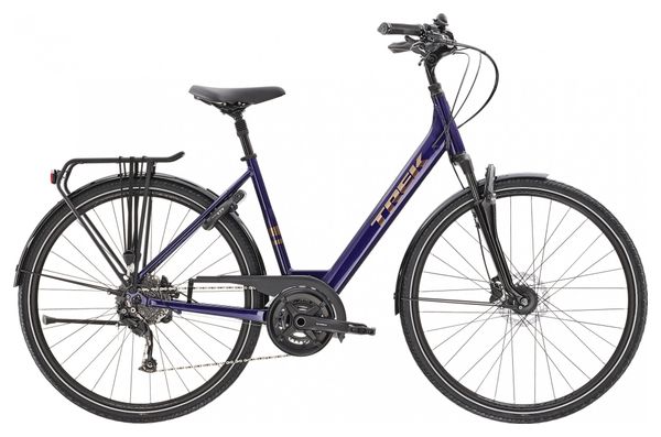 Trek Verve 3 Lowstep Equipped Shimano Acera 9V Purple Abyss 2021 City Bike Alltricks