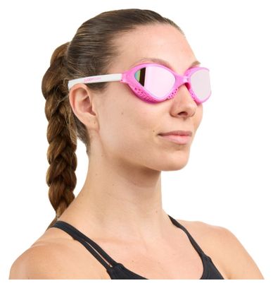 BuddySwim OzeanX Swim Goggles Pink-White/Iridium Mirror