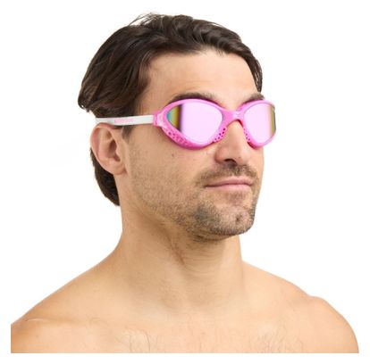 BuddySwim OzeanX Swim Goggles Pink-White/Iridium Mirror