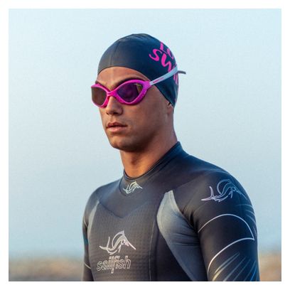 BuddySwim OzeanX Swim Goggles Pink-White/Iridium Mirror
