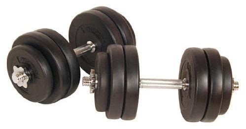 Lot de 2 haltères courts poids 30 kg (2 x 15 kg) avec disques set musculation fitness biceps