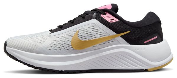 Nike Air Zoom Structure 24 Women's Running Shoes Black White Yellow