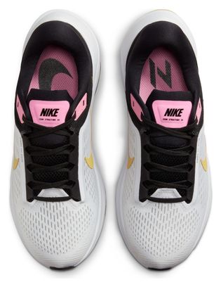 Nike Air Zoom Structure 24 Women's Running Shoes Black White Yellow