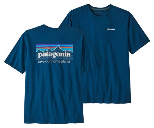T-Shirt Patagonia P-6 Mission Organic Blue