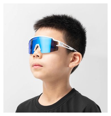 ROCKBROS Lunettes Vélo Enfant Polarisées UV400 Blanc Rose