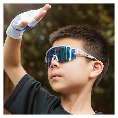 ROCKBROS Lunettes Vélo Enfant Polarisées UV400 Blanc Rose