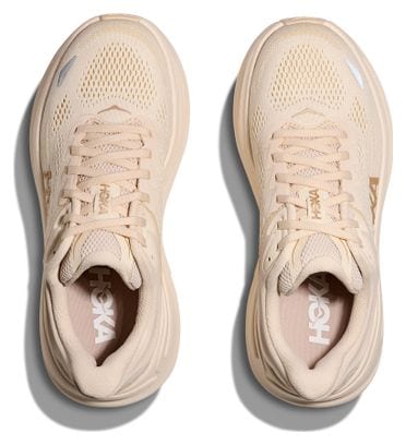 Hoka Bondi 9 Beige Damen Running Schuh