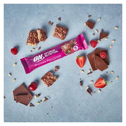 Boîte Crunch Protein Bar (12x55g) - Optimum Nutrition - Chocolate Berry - Barres Protéinées