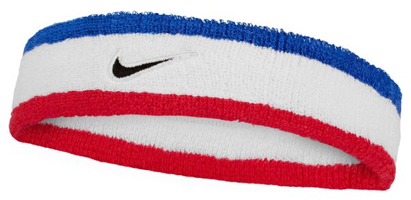Fascia in spugna Nike Swoosh Classic Bianco/Blu/Rosso