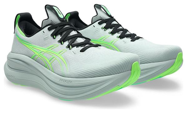 Asics Gel-Nimbus 28 hardloopschoenen grijs/groen heren