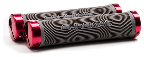CHROMAG Lock-on Grips PALMSKIN 142mm Grey/Red