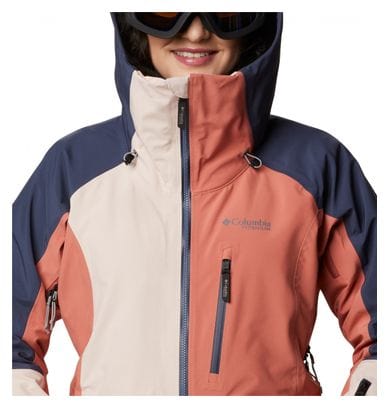 Columbia Platinum Peak Women's Waterproof Jacket Beige/Orange/Blue